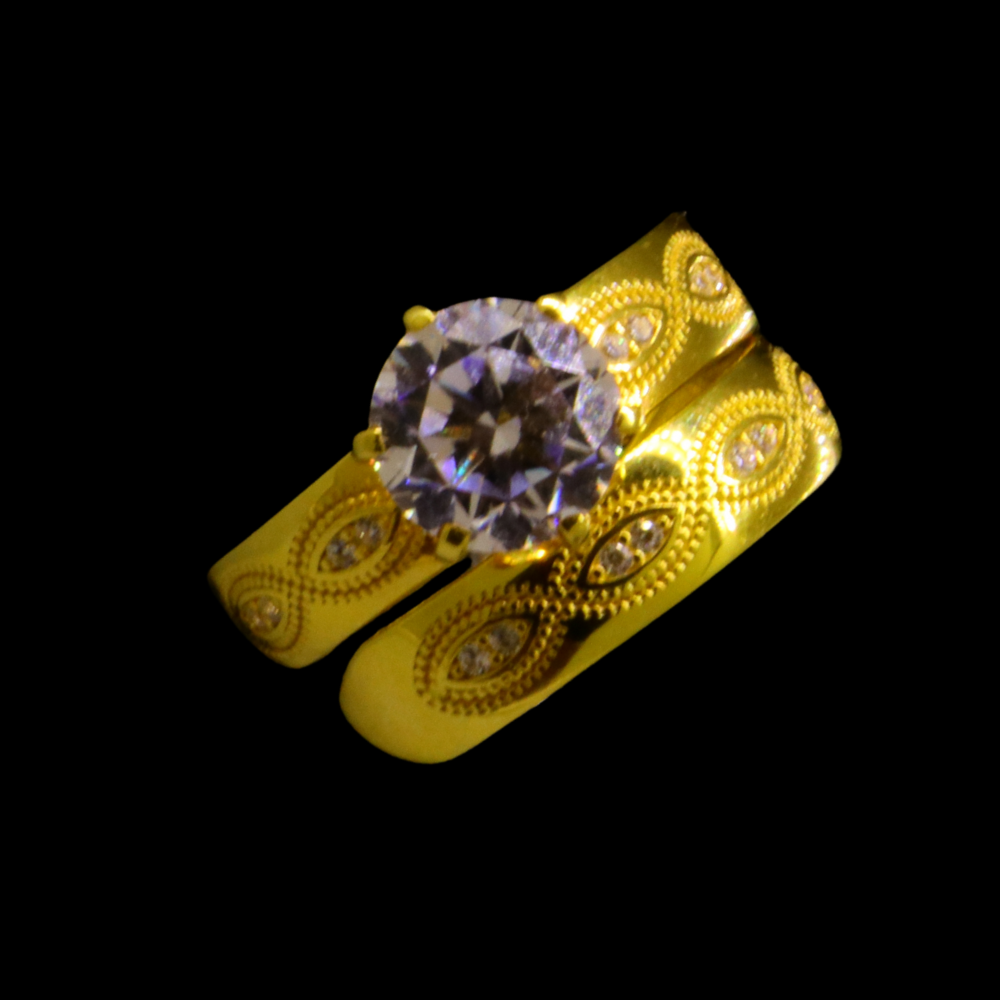21K Gold Bridal Ring Set